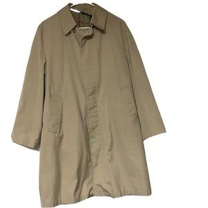 Permanent Press Trench Coat Beige men Size 38 Short No Ironing Necessary